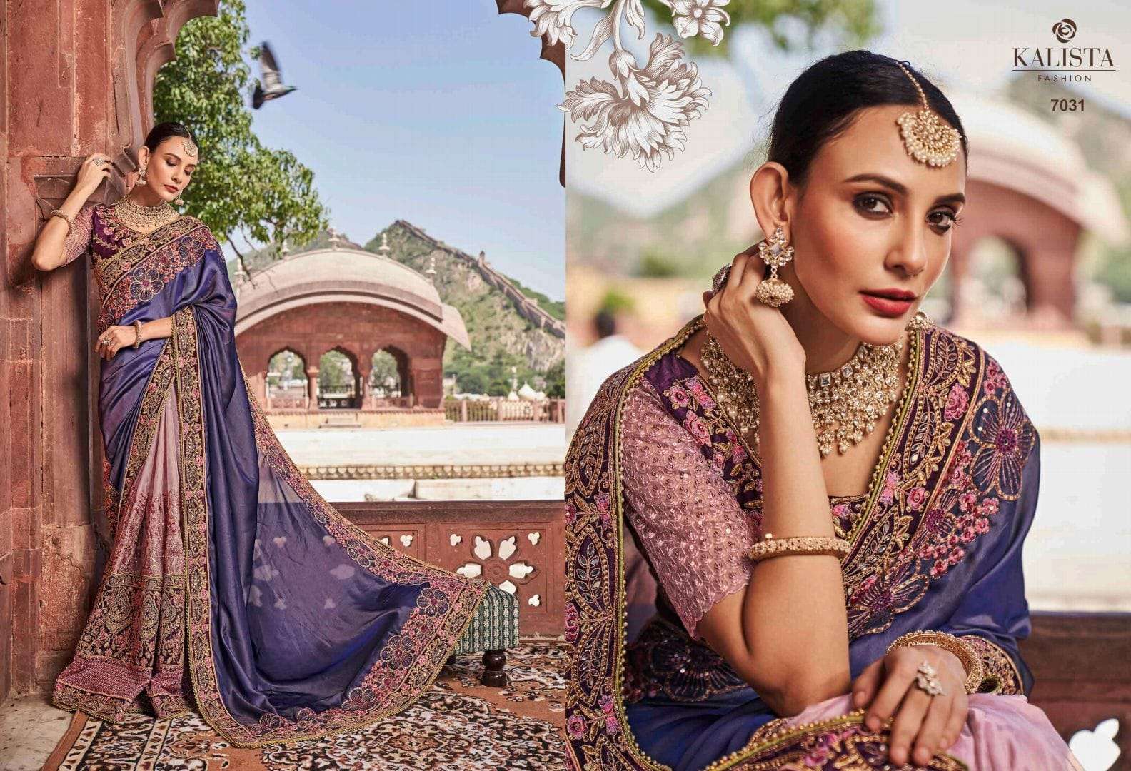 Kalista Khwaab vol 22 Georgette with Embroidery work Heavy look saree collection at best rate